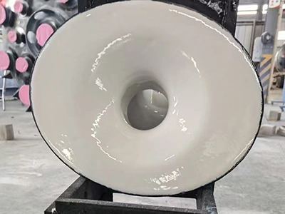 White enamel glass lined manway cover