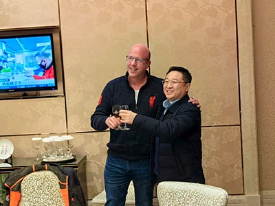 Celebration with German customer after a successful project